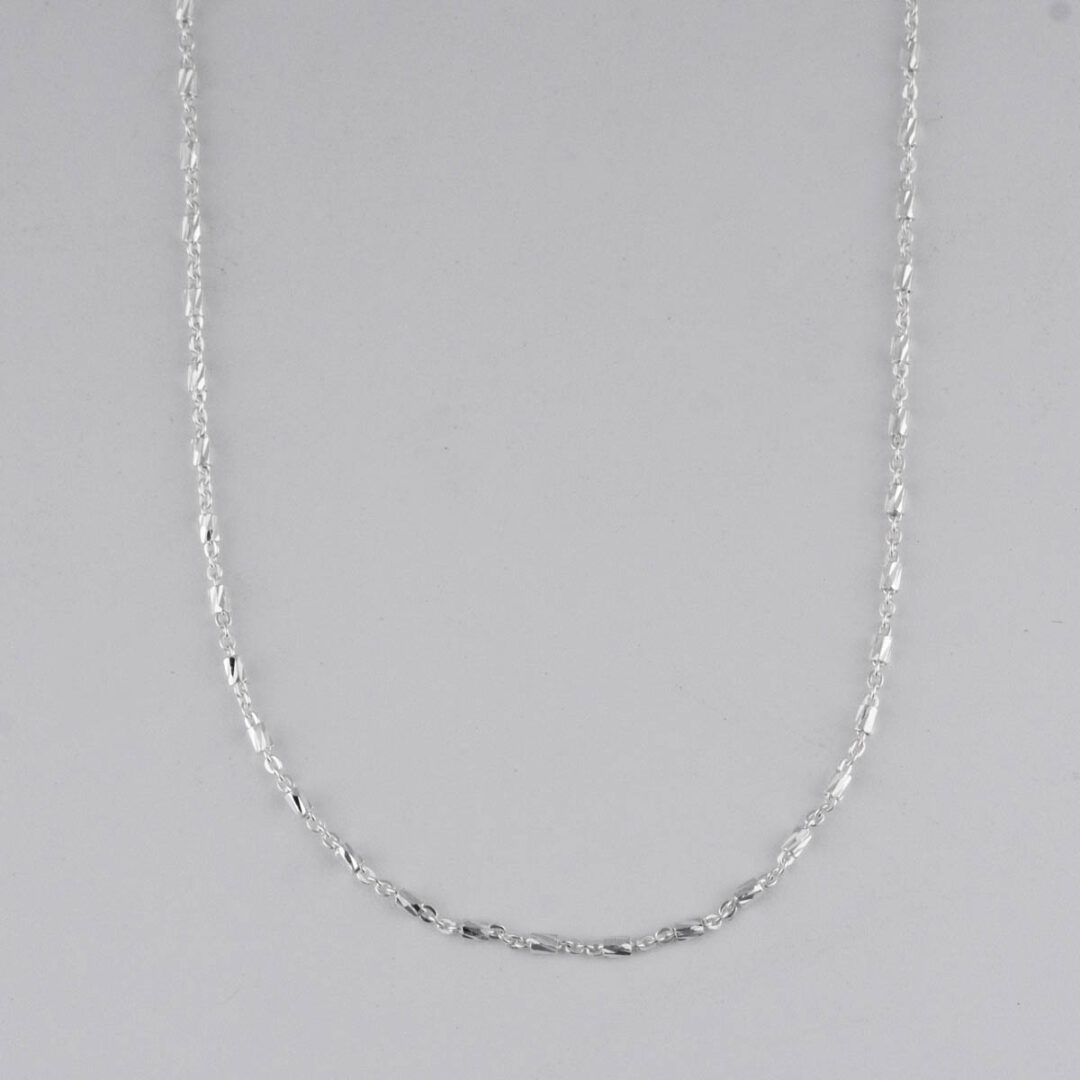 CADENA AROS BARRILES DIAMANTADOS 1.5MM-45CM