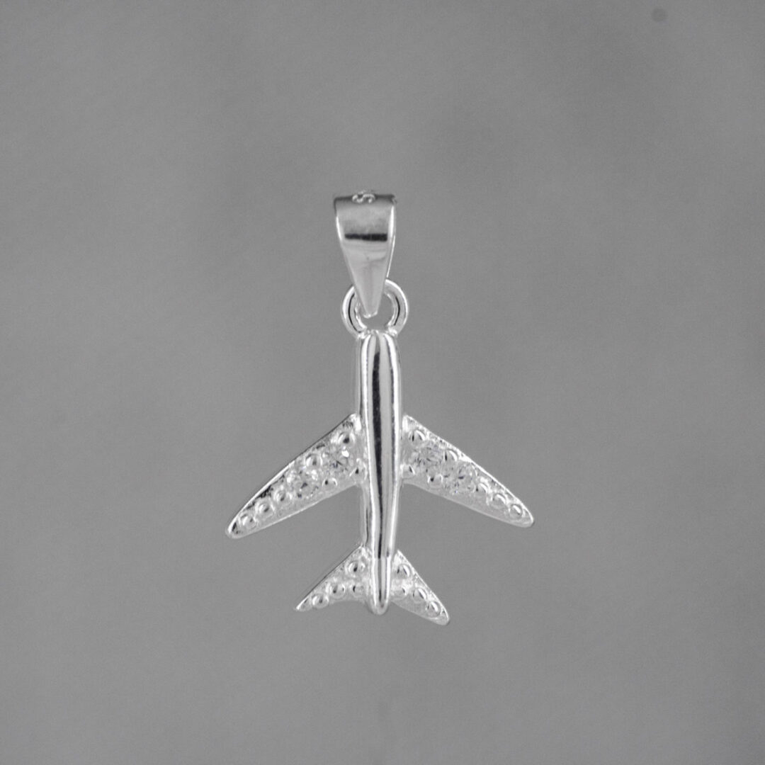 DIJE AVION ALAS CIRCONES PEQUEÑO
